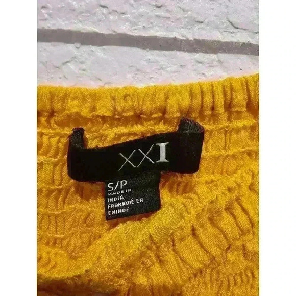 Forever 21 Yellow Tube mini Dress Sz SP - Picture 2 of 3